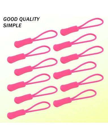 Tiradores de Cremallera Yosawa 50 Piezas Nylon Rosa Oscuro