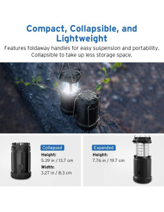 Linterna de Camping Etekcity CL30 LED 4 Pack 30 Horas 2