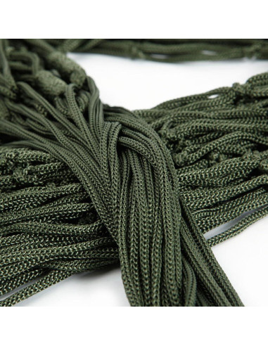 Hamaca de Malla de Nylon Garneck 240x80 cm Verde Oscuro