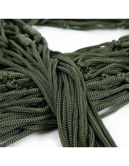 Hamaca de Malla de Nylon Garneck 240x80 cm Verde Oscuro