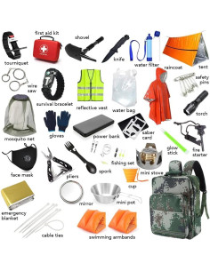 Kit de Supervivencia ISOP 32 Piezas Mochila Emergencia Camping 2