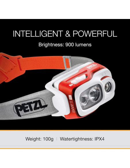 Linterna Frontal Recargable Petzl Swift RL 900 Lúmenes