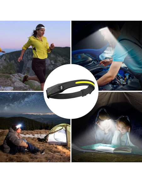 Linterna Frontal LED Pluralla LX200 Recargable 350 Lúmenes