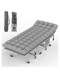 Cama de Camping Plegable Suteck 190x71cm 227Kg Gris