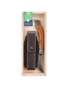 Cuchillo Plegable OPINEL No.8 para Hongos con Funda y Caja
