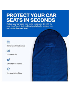 Cubierta de Toalla para Asiento de Auto AutoHaus - Impermeable y Antideslizante 2