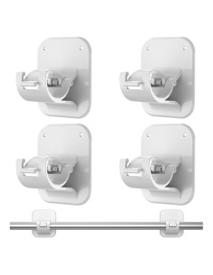 Soportes de Varilla de Cortina Adhesivos JHCJHC 4 Piezas 13.61kg