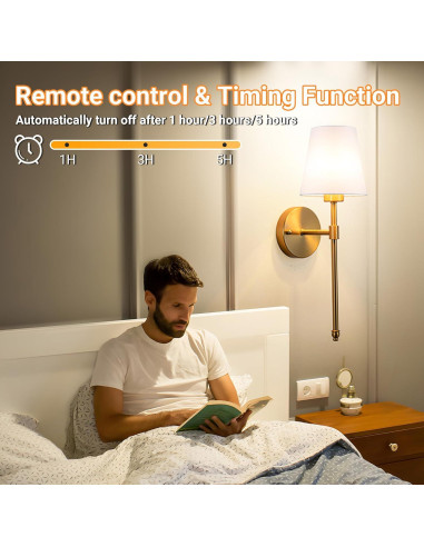 Juego de Apliques de Pared Inalámbricos Nekhung 50.8cm RGB