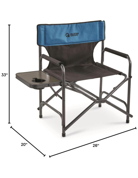 Silla de Campamento Plegable Guide Gear Azul/Negro 226.8 kg