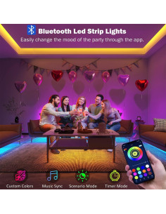 Tira de Luz LED Inteligente 10m Leeleberd RGB Control Remoto 2