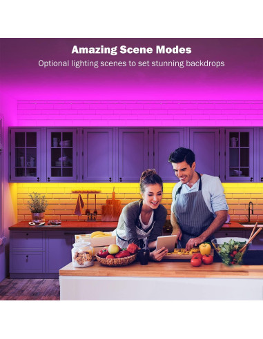 Tira de Luz LED Inteligente 10m Leeleberd RGB Control Remoto