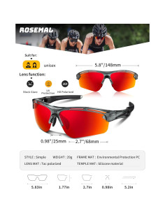 Gafas de sol deportivas Rosemal 7253 polarizadas UV400 2