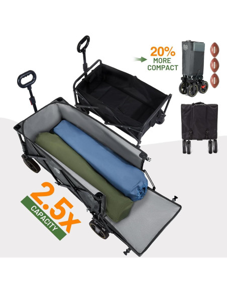 Carro Plegable Timber Ridge 49" con Puerta Trasera y Frenos