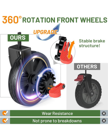 Carro Plegable Timber Ridge 49" con Puerta Trasera y Frenos