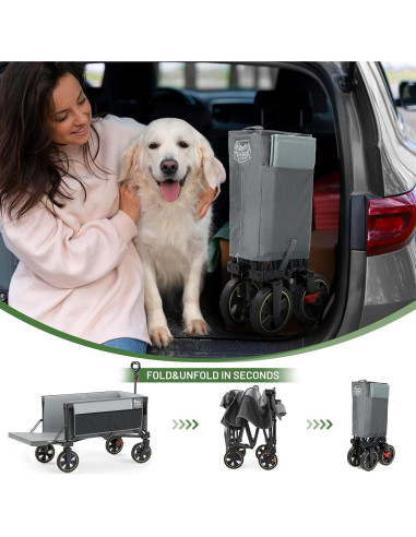 Carro Plegable Timber Ridge 49" con Puerta Trasera y Frenos