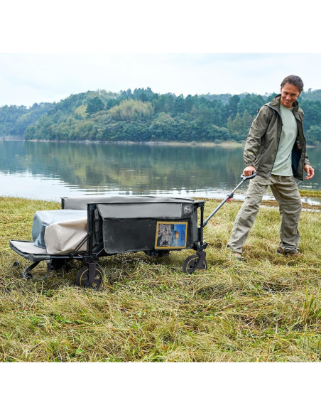 Carro Plegable Timber Ridge 49" con Puerta Trasera y Frenos