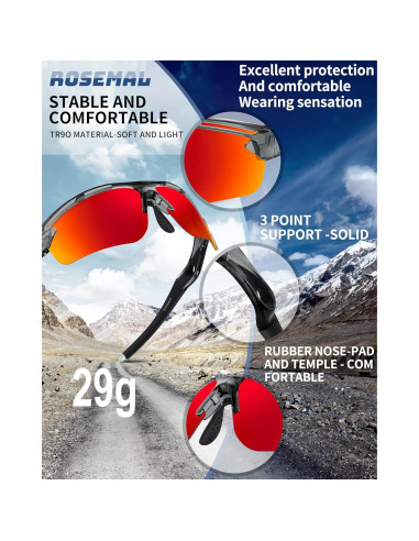 Gafas de sol deportivas Rosemal 7253 polarizadas UV400