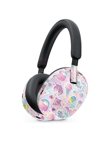 Carcasa de Fibra de Carbono MightySkins para Auriculares Sony WH-1000XM5 - Paleta de Unicornio
