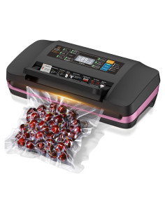 Máquina de Sellado al Vacío QIQIAOB SV608 130W Rosa