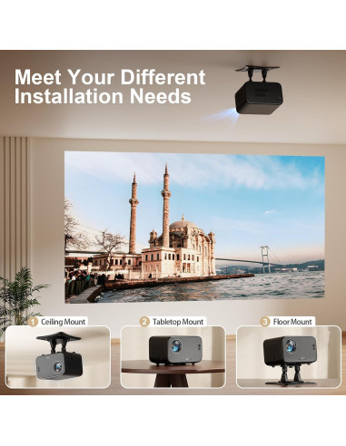 Proyector Portátil XuanPad Full HD 1080P WiFi Bluetooth 4K