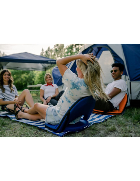 Silla Plegable Stansport Go Anywhere Azul Respaldo Reclinable