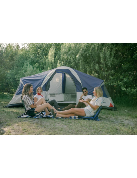 Silla Plegable Stansport Go Anywhere Azul Respaldo Reclinable