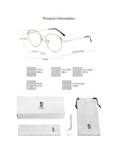 Gafas de Sol SOJOS Cat Eye con Bloqueo Luz Azul para Mujer