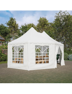 Carpa Pop Up 20x15 Ball & Cast Blanca Impermeable con Ventanas 2
