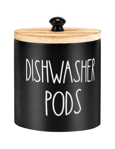 Contenedor de Cápsulas para Lavavajillas DJAPWPX Negro 12x12x13 cm