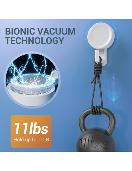 Ganchos de Ducha Teletrogy 4 Pack Ventosa Alta Resistencia 5 kg