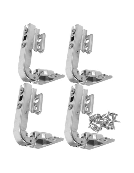 4 Bisagras de Acero Inoxidable Carga Pesada para Gabinetes