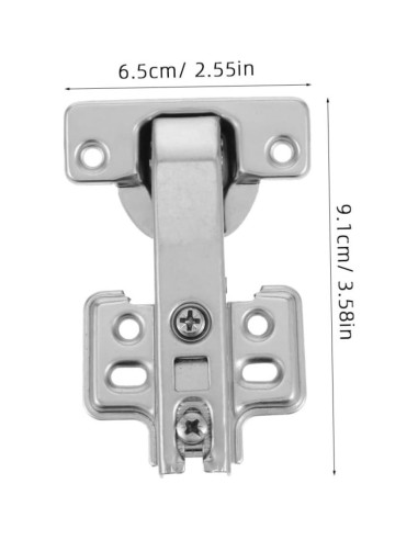 4 Bisagras de Acero Inoxidable Carga Pesada para Gabinetes