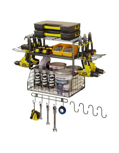 Organizador de Herramientas de Pared Homsorout 3 Estantes Metal