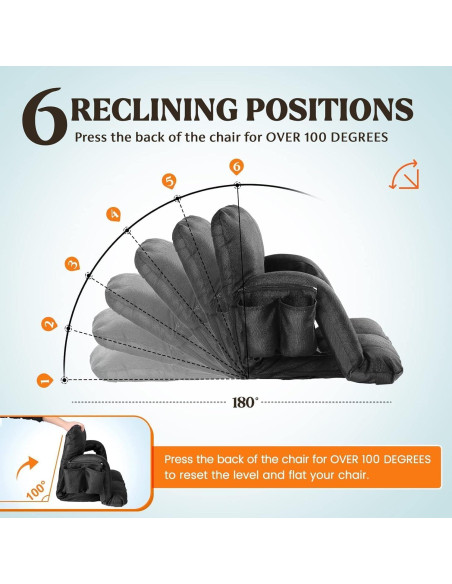 Silla de Estadio Time Forest con Respaldo y Cojín - 6 Posiciones