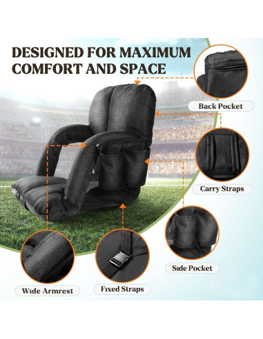 Silla de Estadio Time Forest con Respaldo y Cojín - 6 Posiciones