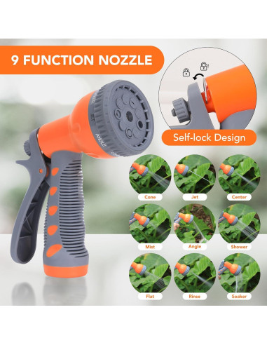 Carrete de Manguera de Jardín Retráctil GAOMON 21.9 m Pared