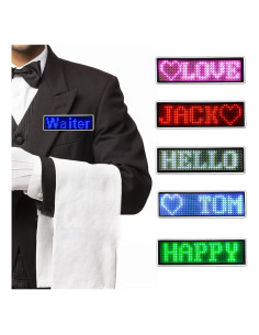 Insignias LED Azul TOP COLOR TRADE para Restaurante y Fiesta