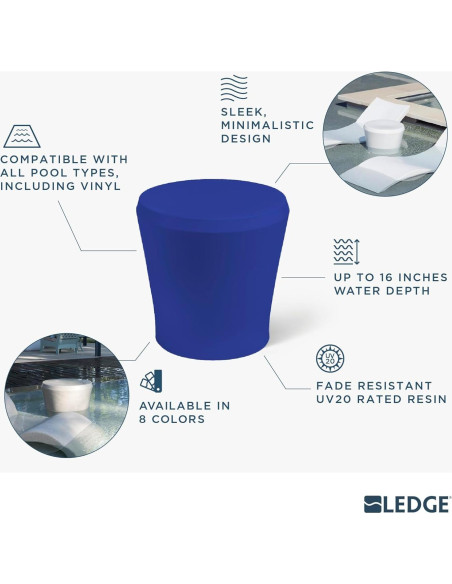 Mesa Lateral Affinity Ledge Lounger Gris Granito 45.72cm