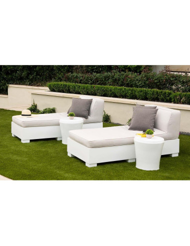 Mesa Lateral Affinity Ledge Lounger Gris Granito 45.72cm