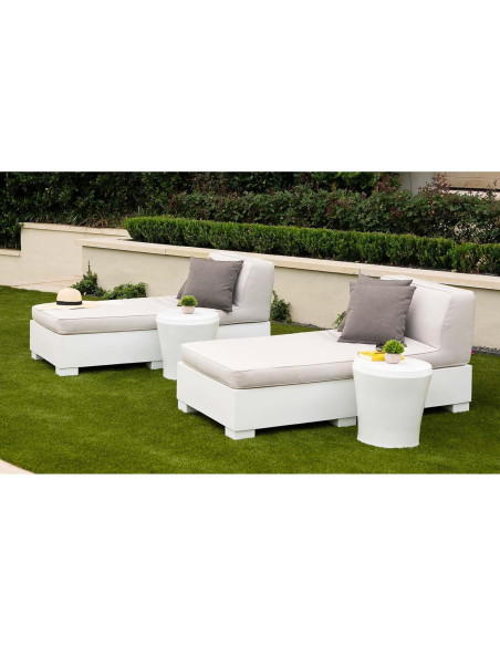 Mesa Lateral Affinity Ledge Lounger Gris Granito 45.72cm