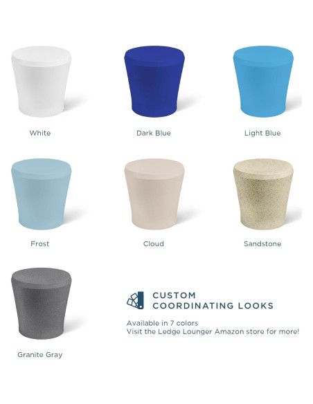 Mesa Lateral Affinity Ledge Lounger Gris Granito 45.72cm