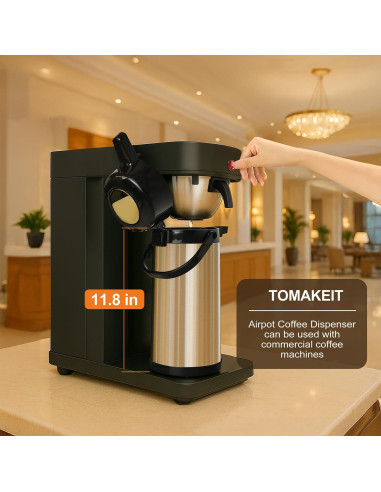 Carafe Térmica de Café TOMAKEIT 3L Acero Inoxidable Aislado