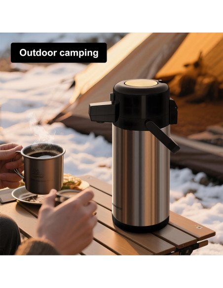 Carafe Térmica de Café TOMAKEIT 3L Acero Inoxidable Aislado