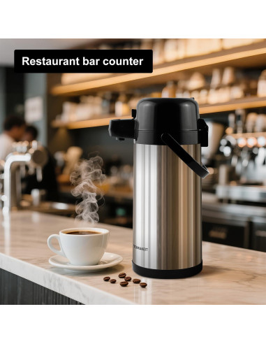 Carafe Térmica de Café TOMAKEIT 3L Acero Inoxidable Aislado