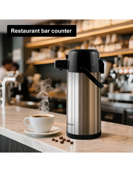 Carafe Térmica de Café TOMAKEIT 3L Acero Inoxidable Aislado
