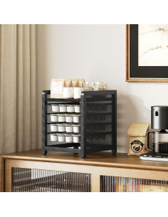Soporte Organizador de Cápsulas de Café YATINEY 4 Niveles Negro 2