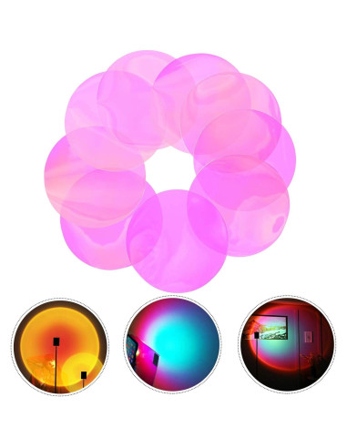 10 Filtros de Gel Plástico Color Rojo 66mm SOLUSTRE