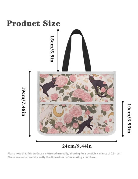 Organizador de Asiento de Coche Tomeusey Gato Negro Floral Rosa