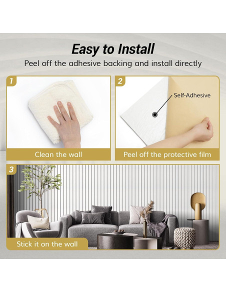 Paneles Acústicos TONOR 4 Piezas 120x60 cm Autoadhesivos Blanco