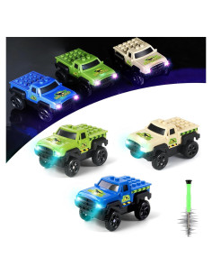 Coches de Pista Iluminados LED Save Unicorn - 3 Pack